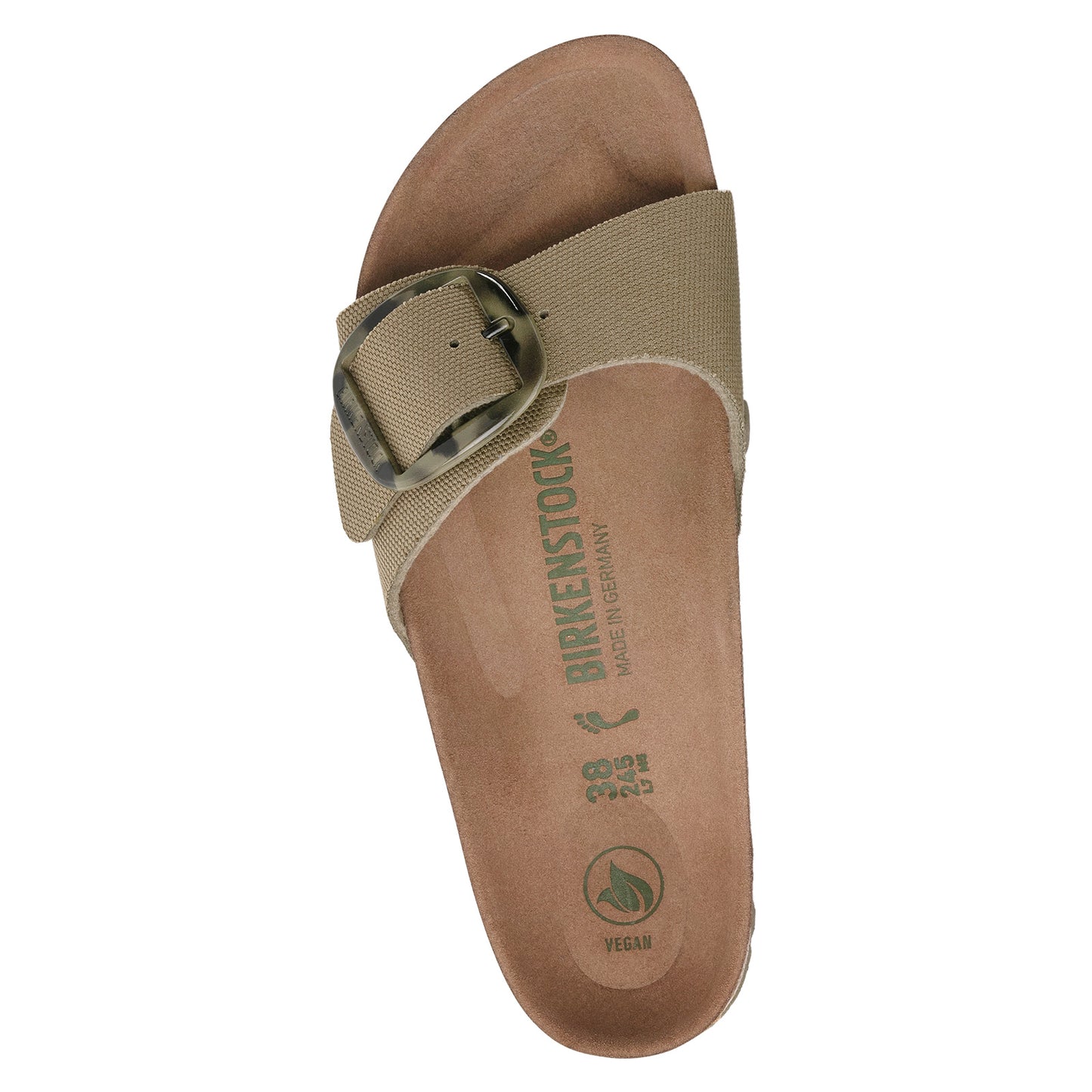 Peltz Shoes Women's Birkenstock Madrid Big Buckle Vegan Sandal - Narrow Fit KHAKI 1024 108 N