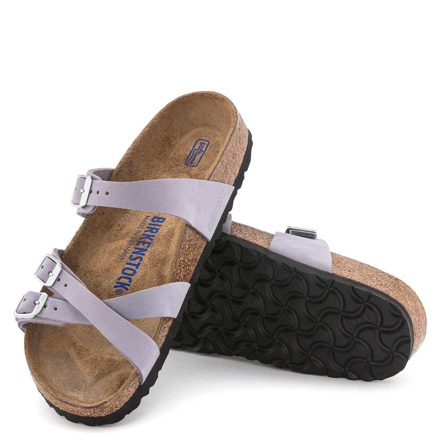 Peltz Shoes Women's Birkenstock Franca Soft Footbed Sandal - Regular Width PURPLE 1024 209 R