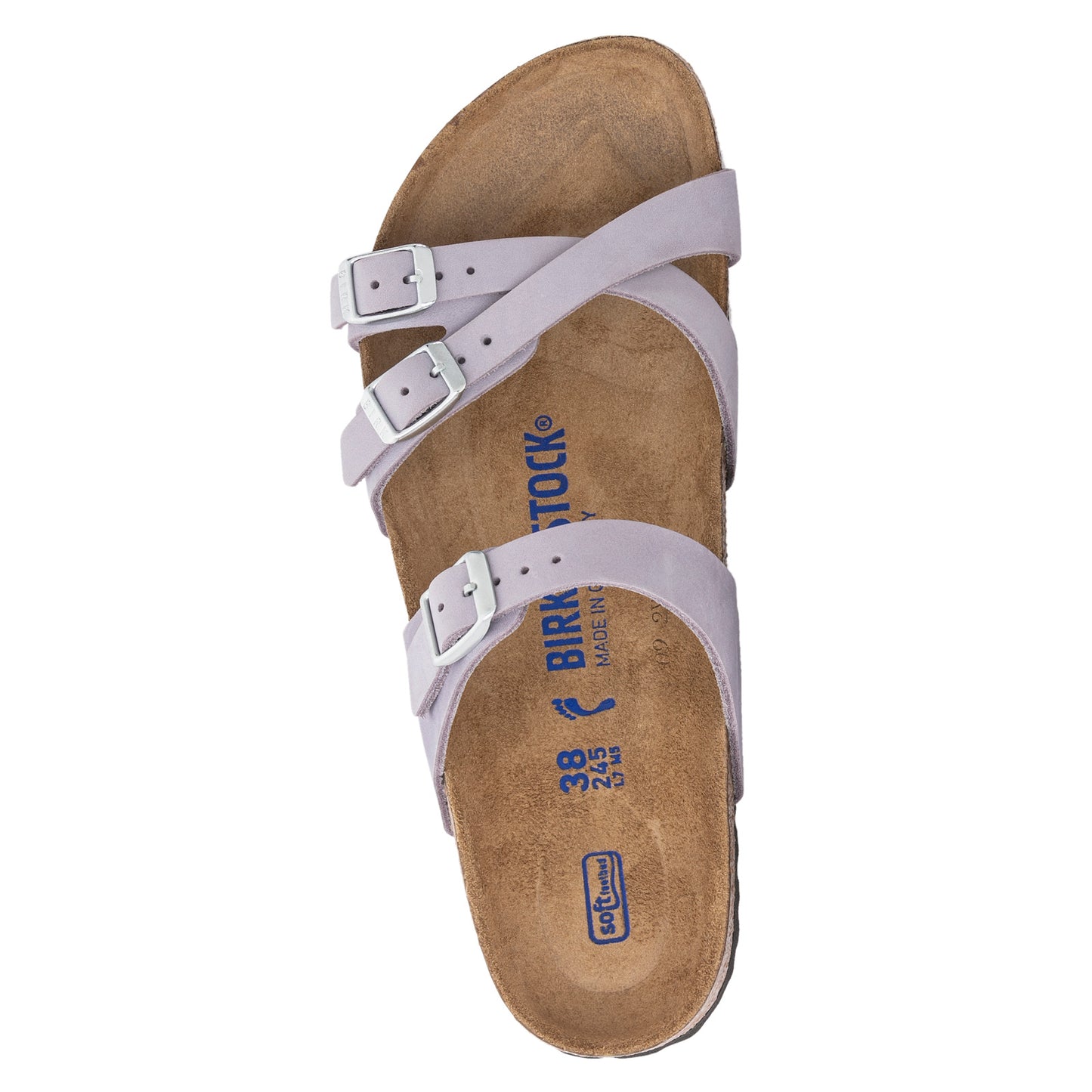 Peltz Shoes Women's Birkenstock Franca Soft Footbed Sandal - Regular Width PURPLE 1024 209 R