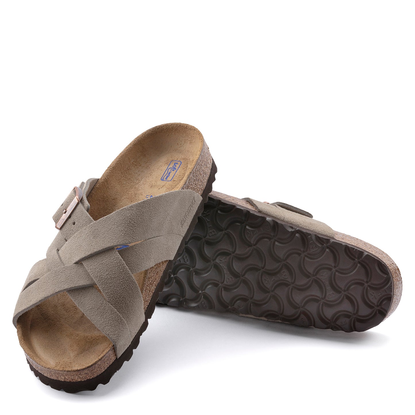 Peltz Shoes Women's Birkenstock Lugano Sandal - Narrow Width TAUPE 1024 513 N