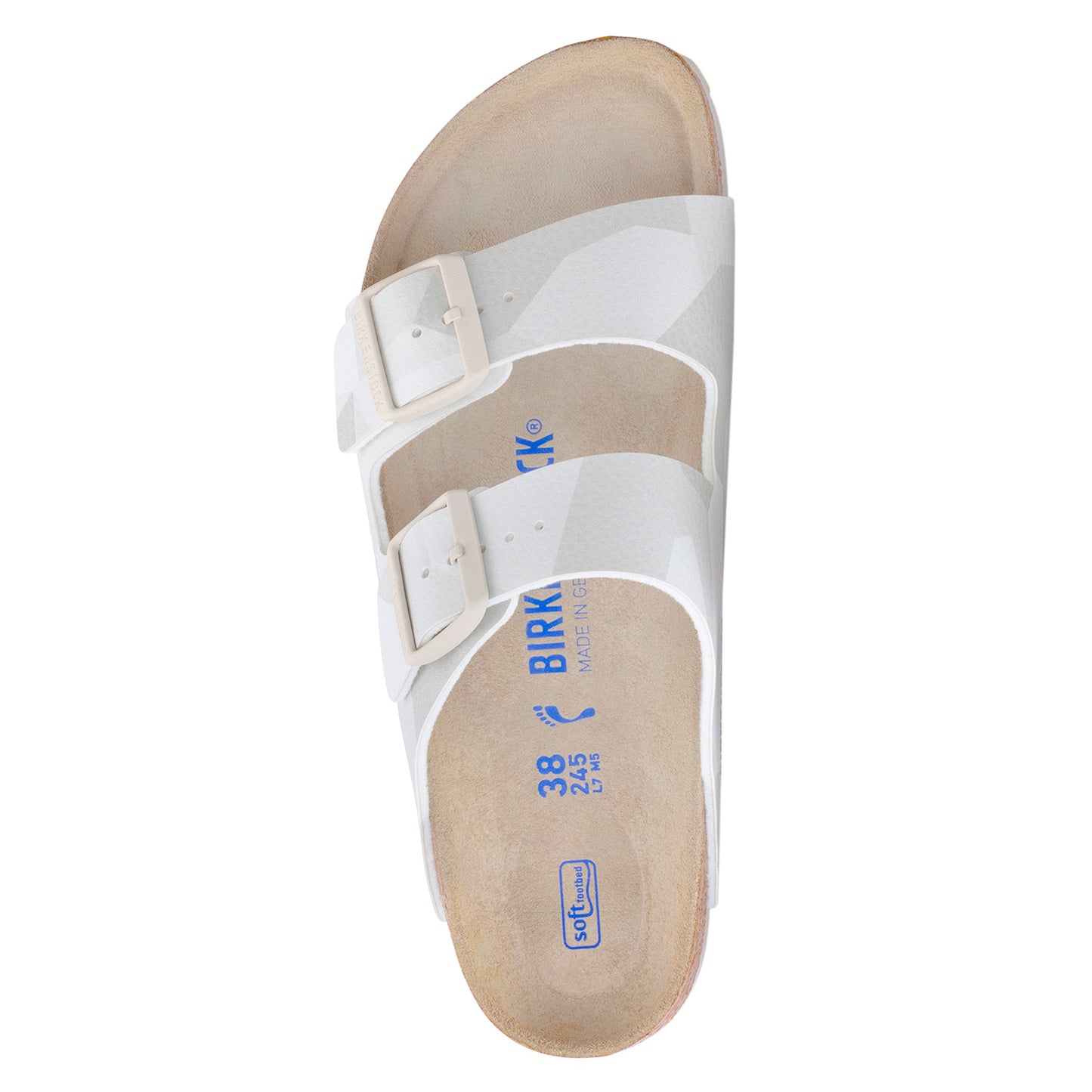 Peltz Shoes Women's Birkenstock Arizona Soft Footbed Sandal - Narrow Width WHITE 1024 871 N