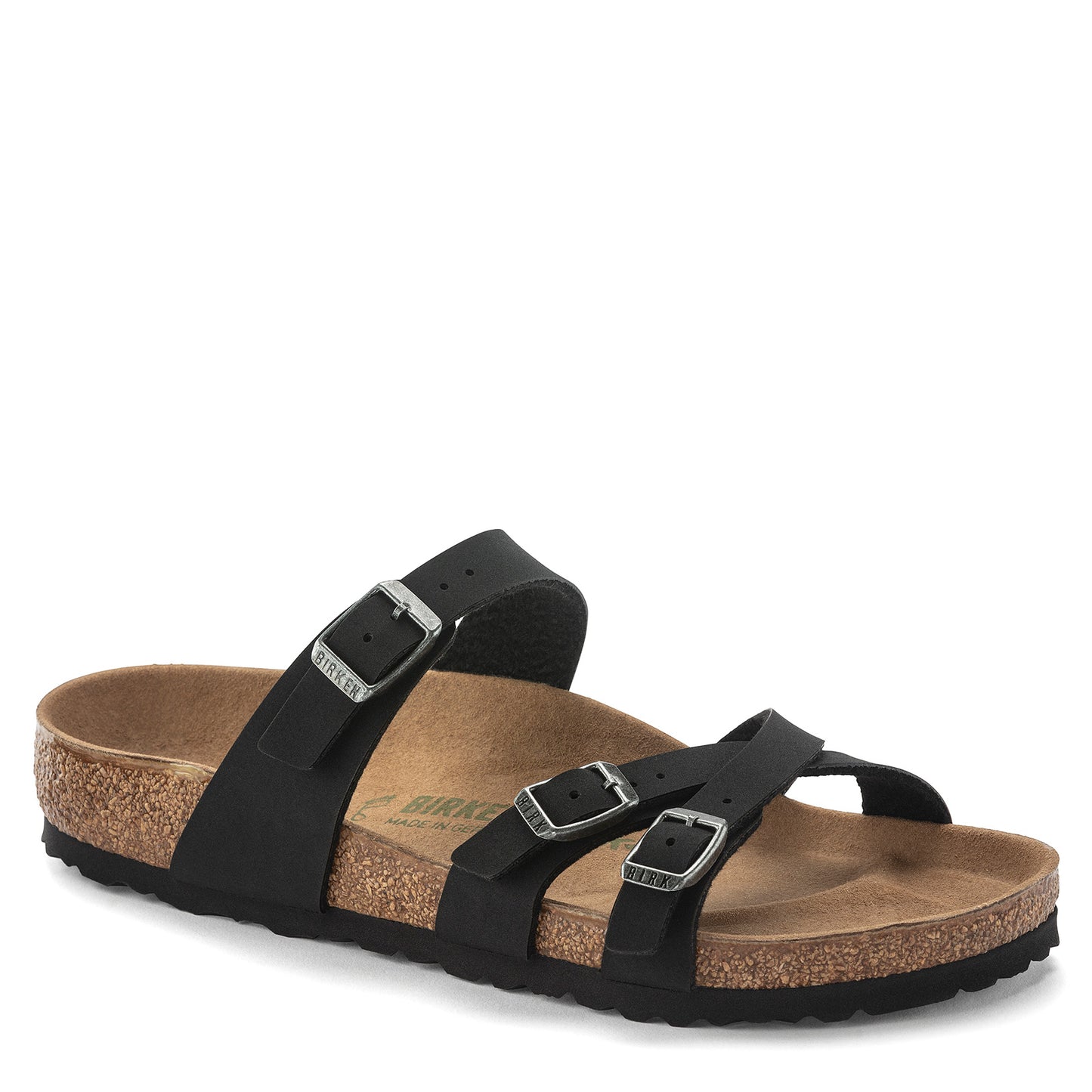 Peltz Shoes Women's Birkenstock Franca Sandal - Regular Width BLACK 1024 985 R