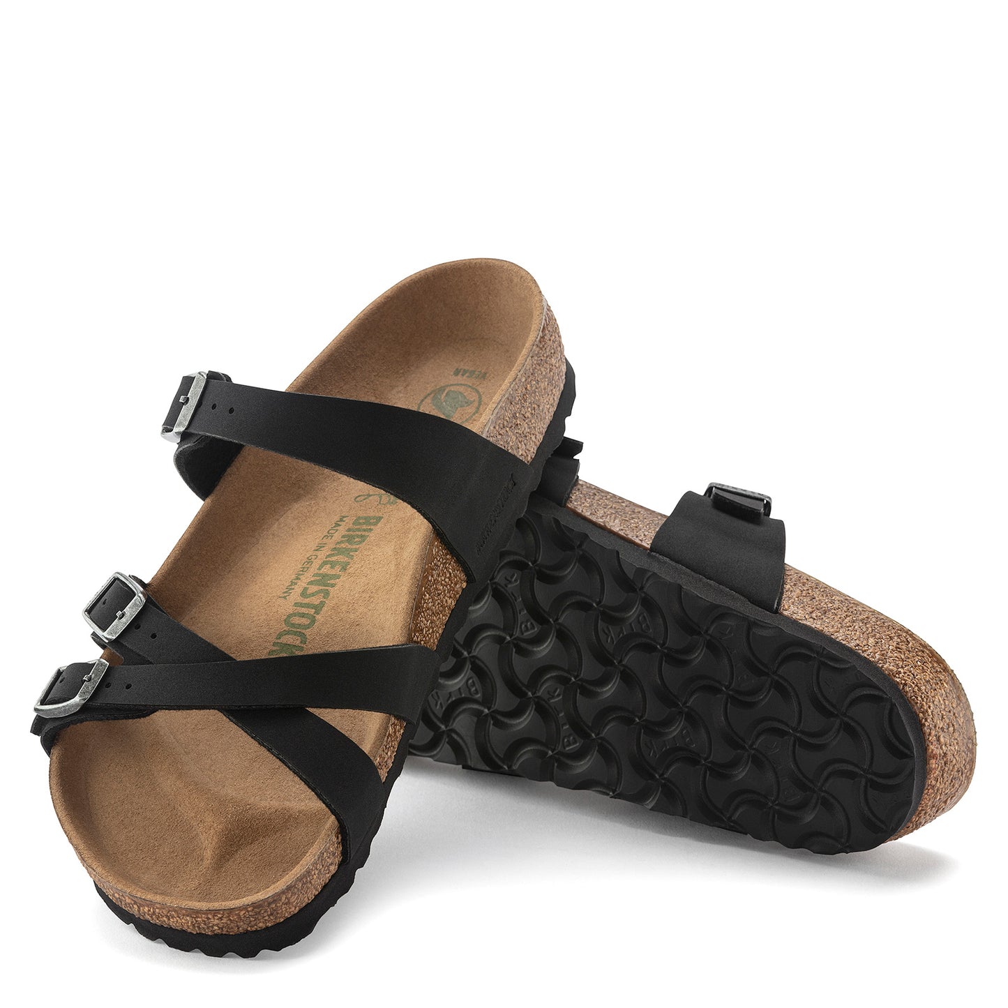 Peltz Shoes Women's Birkenstock Franca Sandal - Regular Width BLACK 1024 985 R