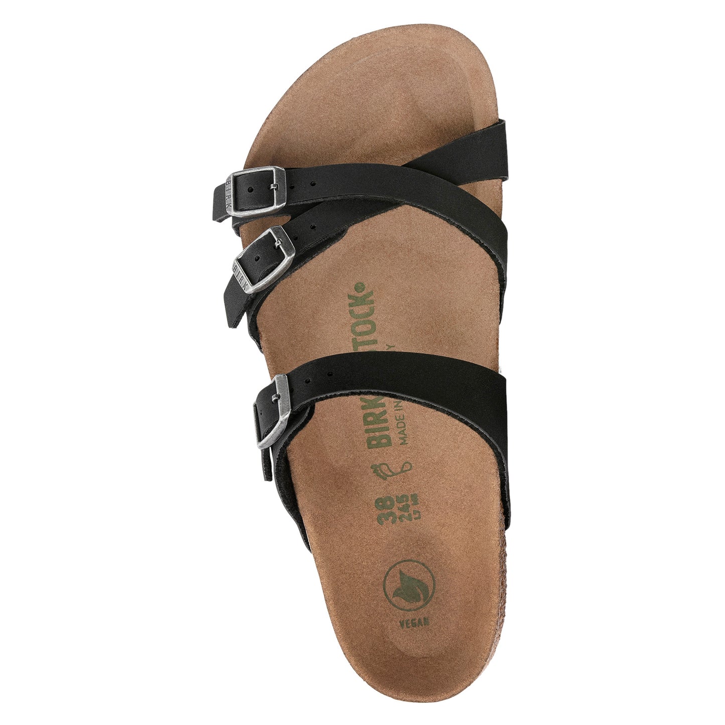 Peltz Shoes Women's Birkenstock Franca Sandal - Regular Width BLACK 1024 985 R