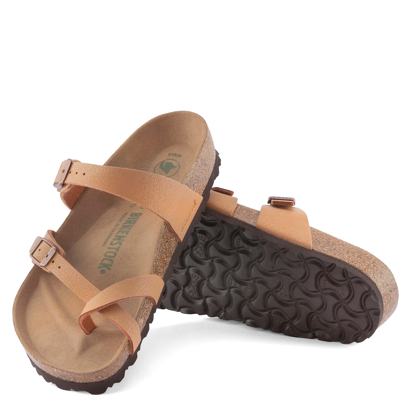 Peltz Shoes Women's Birkenstock Mayari Vegan Sandal PECAN 1025 007 R