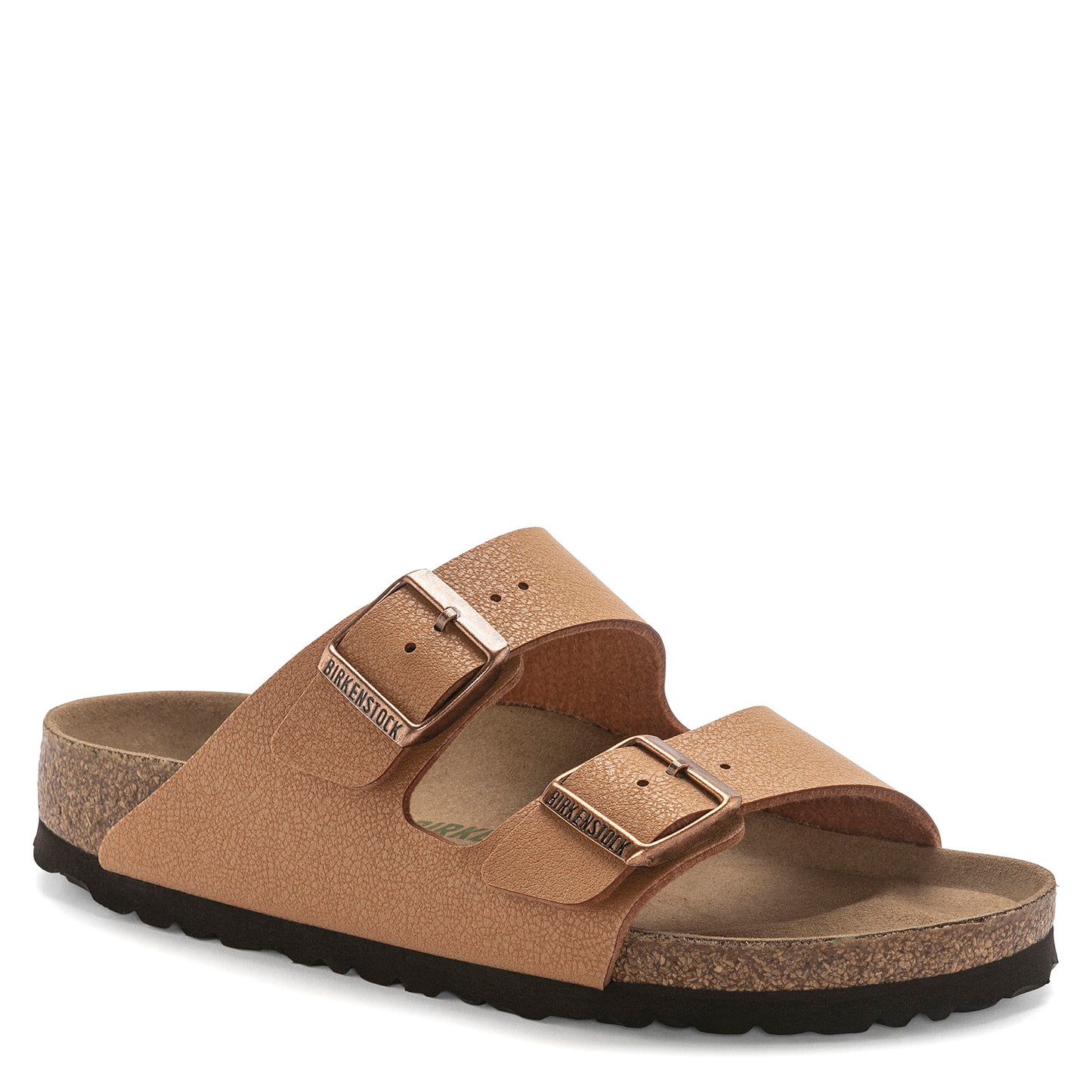 Peltz Shoes Women's Birkenstock Arizona Vegan Slide Sandal - Narrow Width PECAN 1025 046 N