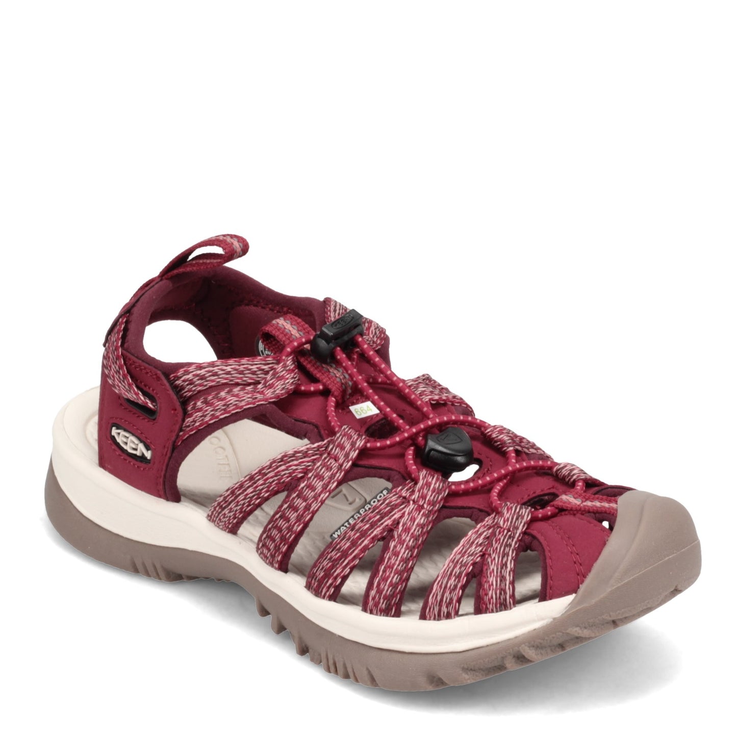 Peltz Shoes Women's Keen Whisper Sandal RED DAHLIA 1025041