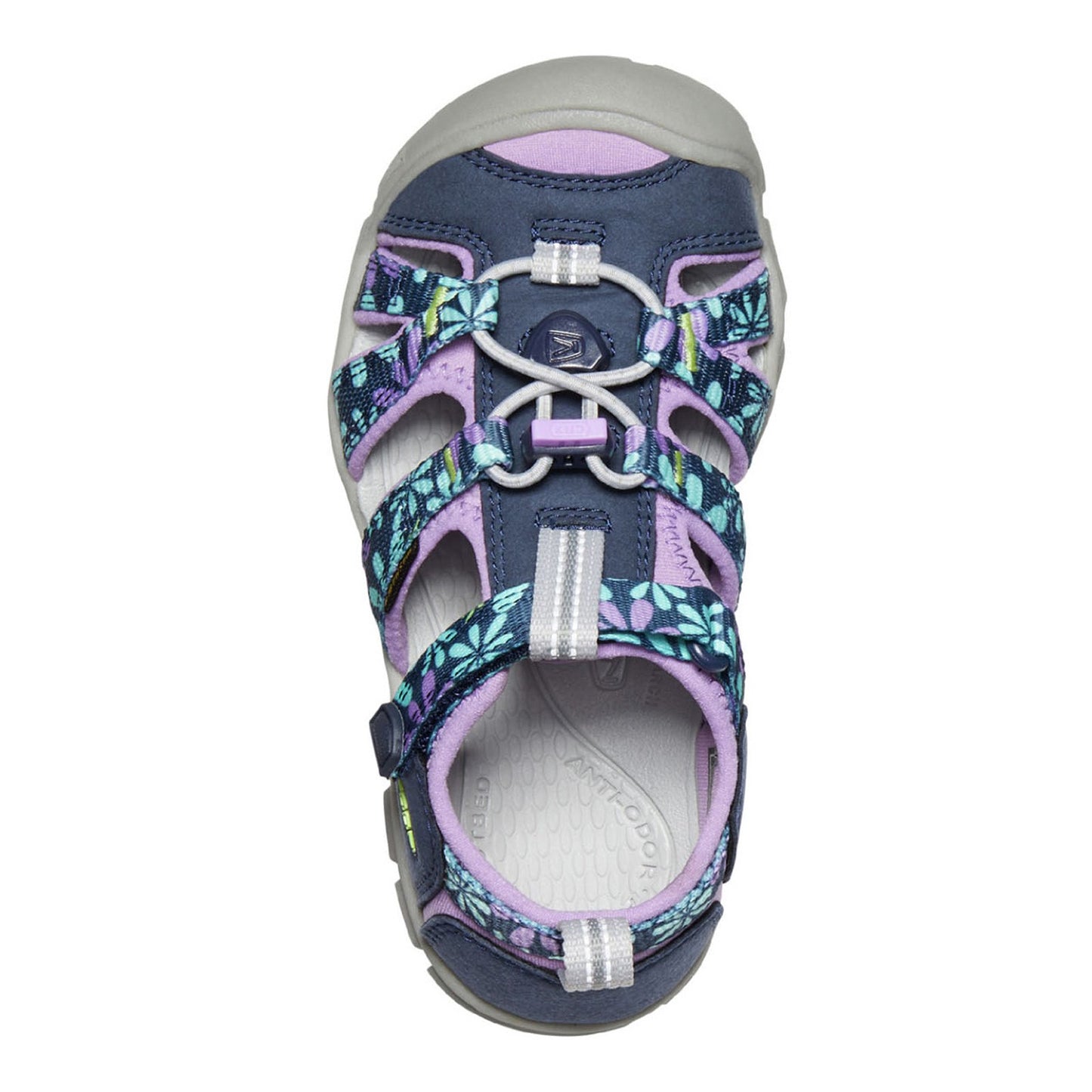 Peltz Shoes Girl's Keen Seacamp II CNX Sandal - Toddler & Little Kid Black Iris/African Violet 1025136