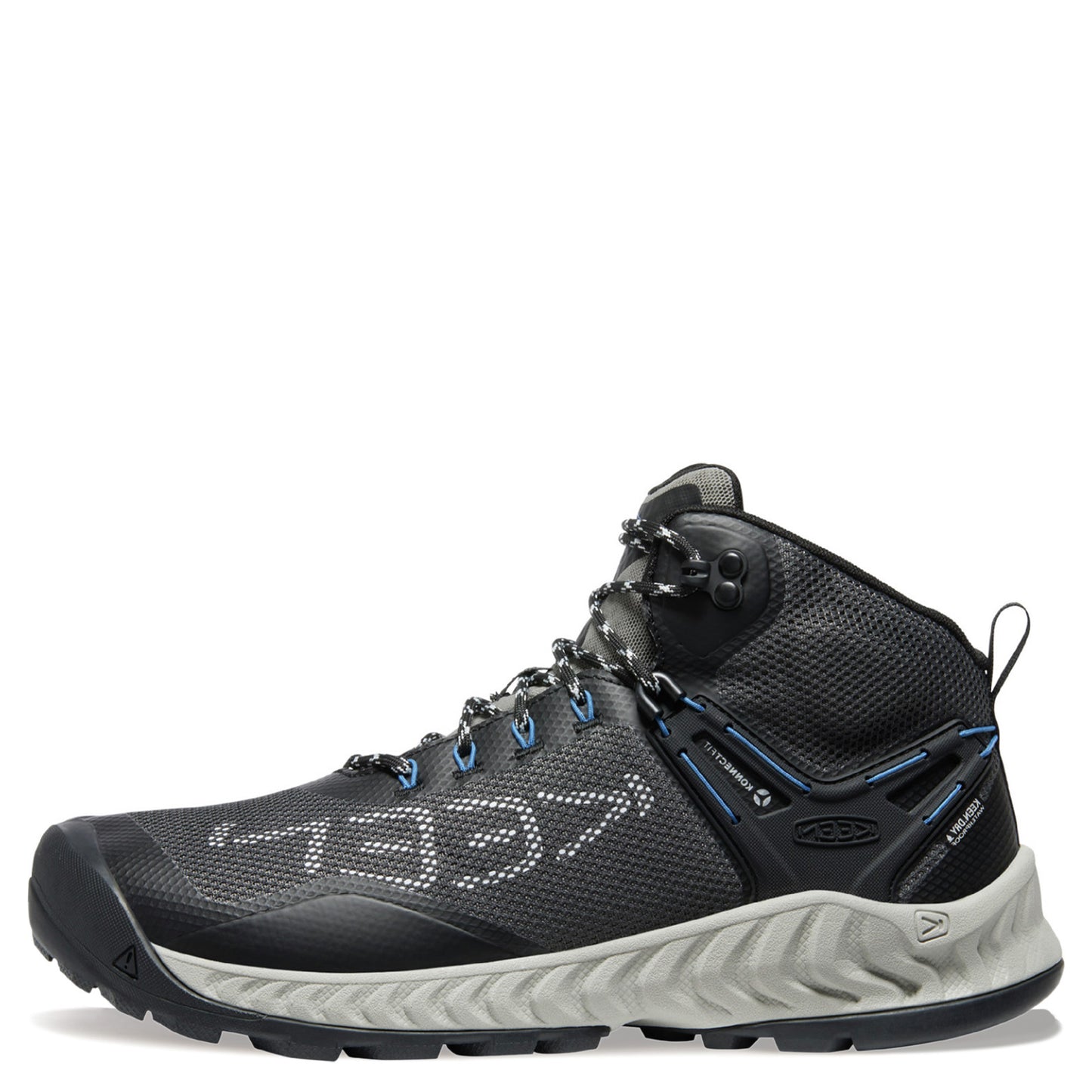 Peltz Shoes Men's Keen NXIS EVO Waterproof Boot Magnet/Bright Cobalt 1026108