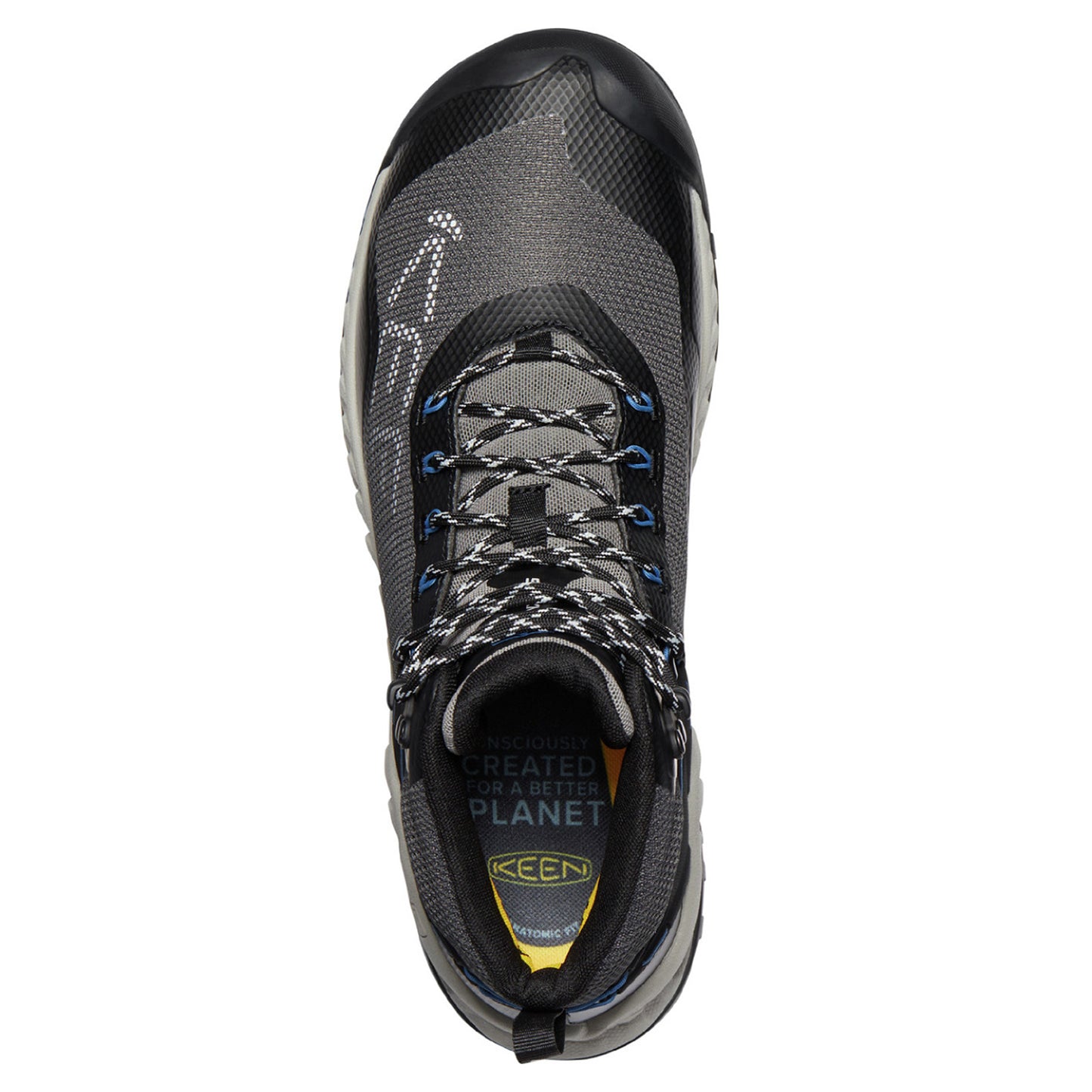 Peltz Shoes Men's Keen NXIS EVO Waterproof Boot Magnet/Bright Cobalt 1026108