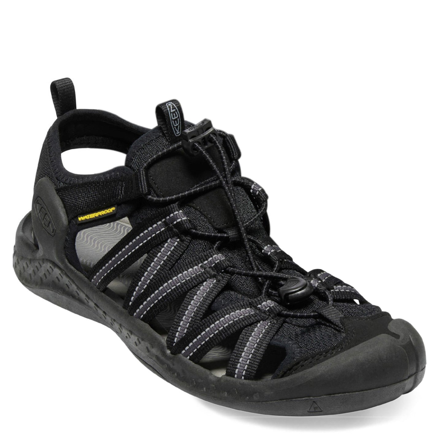 Peltz Shoes Men's Keen Drift Creek H2 Sandal Black/Black 1026122