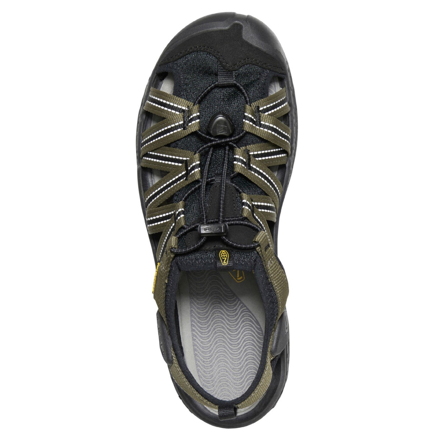Peltz Shoes Men's Keen Drift Creek H2 Sandal Dark Olive/Black 1026123