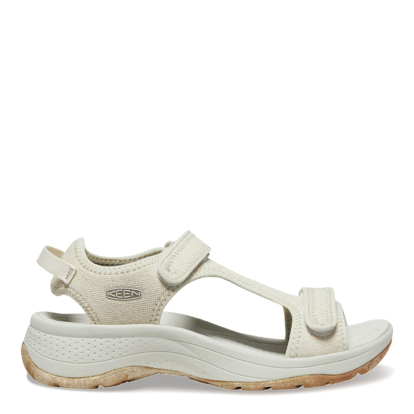 Peltz Shoes Women's Keen Astoria West T-Strap Sandal Stone 1026179