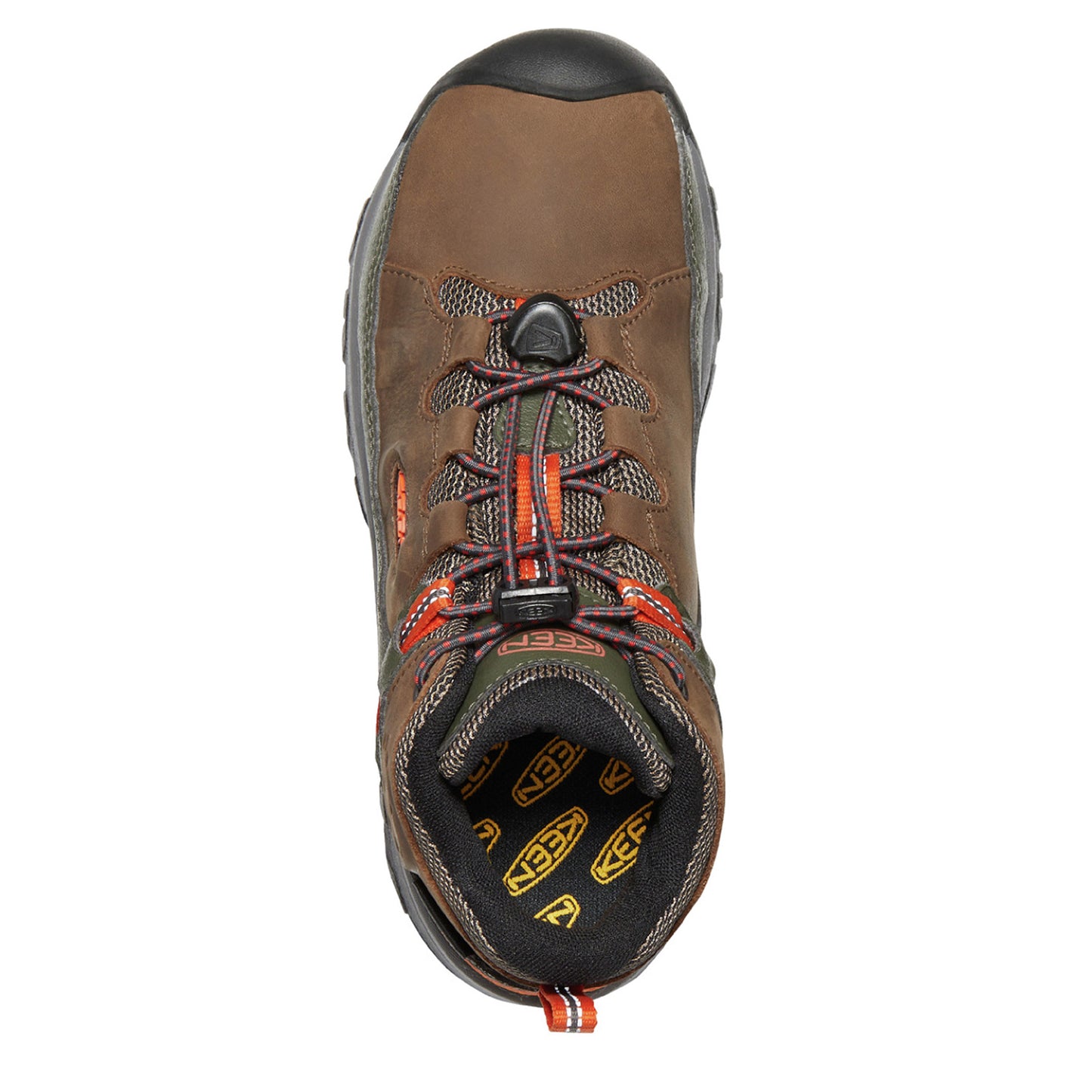 Peltz Shoes Boy's Keen Targhee Mid Waterproof Hiking Boot - Little Kid & Big Kid Dark Earth 1026299