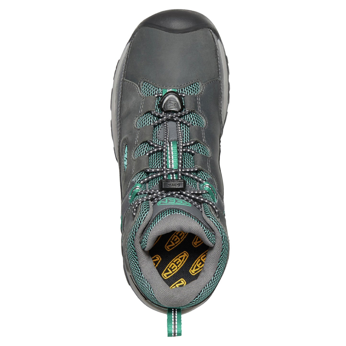 Peltz Shoes Girl's Keen Targhee Mid Waterproof Hiking Boot - Little Kid & Big Kid Steel Grey/Porcelain 1026301