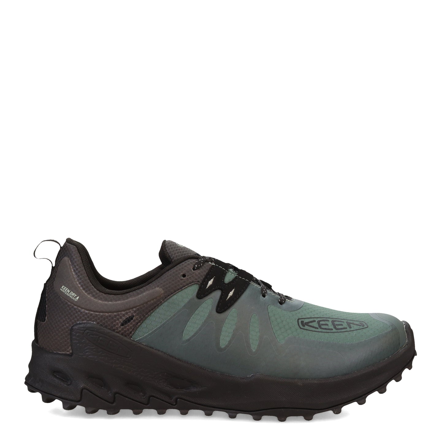 Peltz Shoes Men's KEEN Zionic Hiking Shoe Dark Forest/Black 1028182