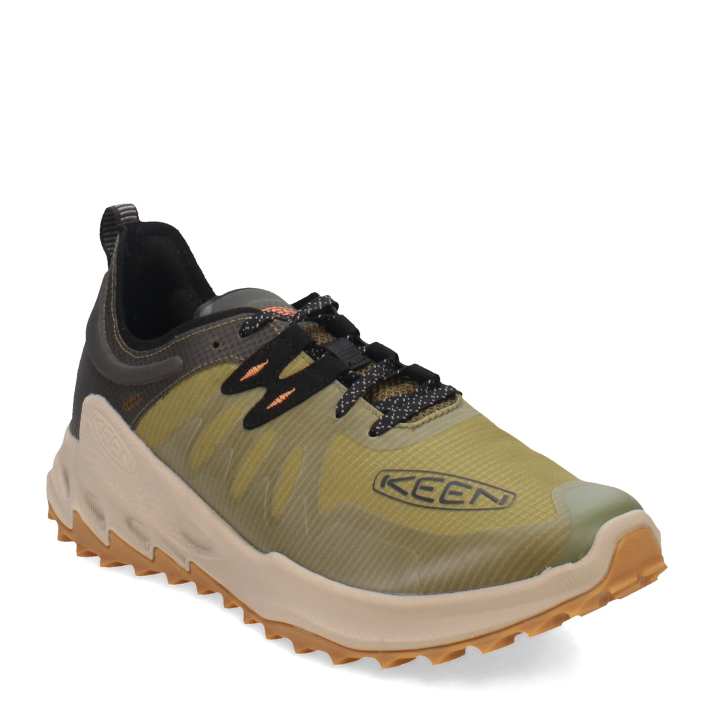 Peltz Shoes Men's KEEN Zionic Speed Hiking Shoe Dark Olive/Scarlet Ibis 1028183