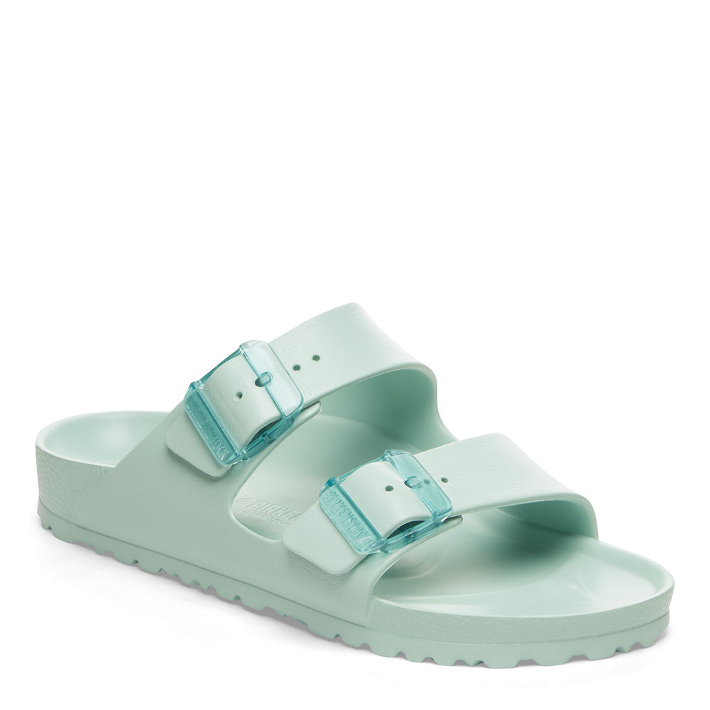 サンダル・ミュール Birkenstock Mint Green Leather Arizona Slippers 1029744-N_Womens-Birkenstock-