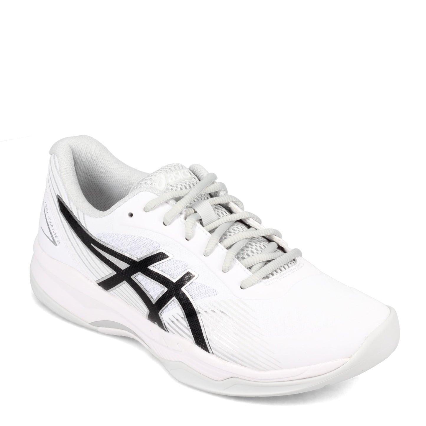 Peltz Shoes Men's ASICS GEL-Game 8 Tennis Shoe WHITE BLACK 1041A192.101