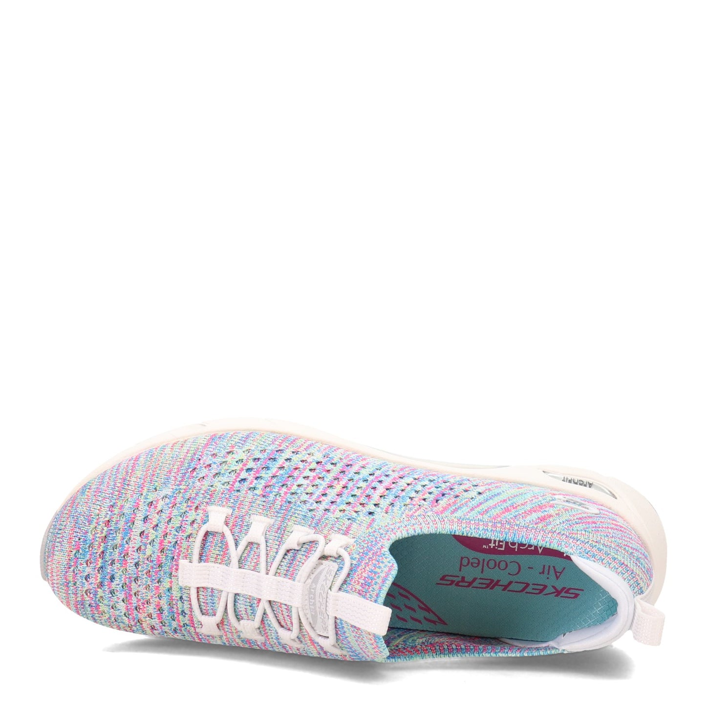 Peltz Shoes Women's Skechers Skech-Air Arch Fit Walking Shoe WHITE MULTI 104250-WMLT