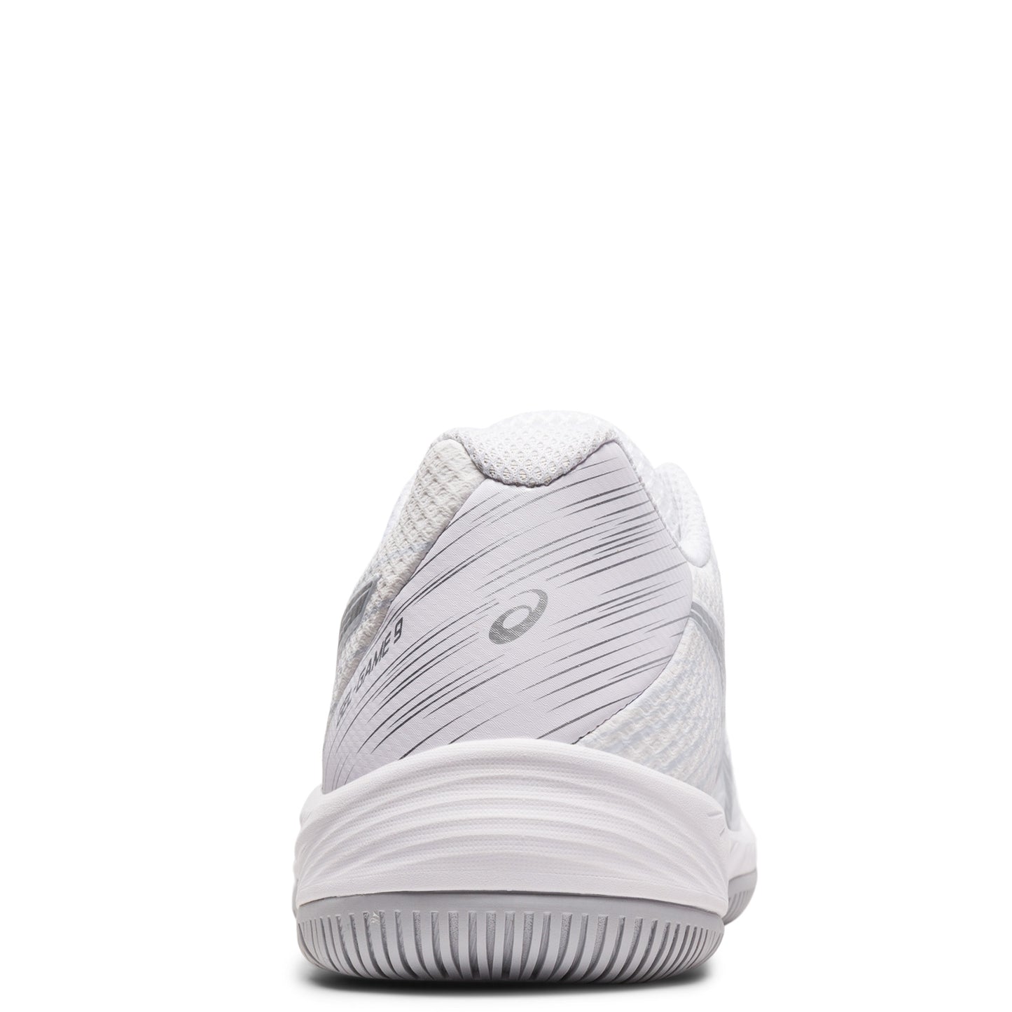 Peltz Shoes Women's ASICS GEL-Game 9 Tennis Shoe WHITE/SILVER 1042A211-100