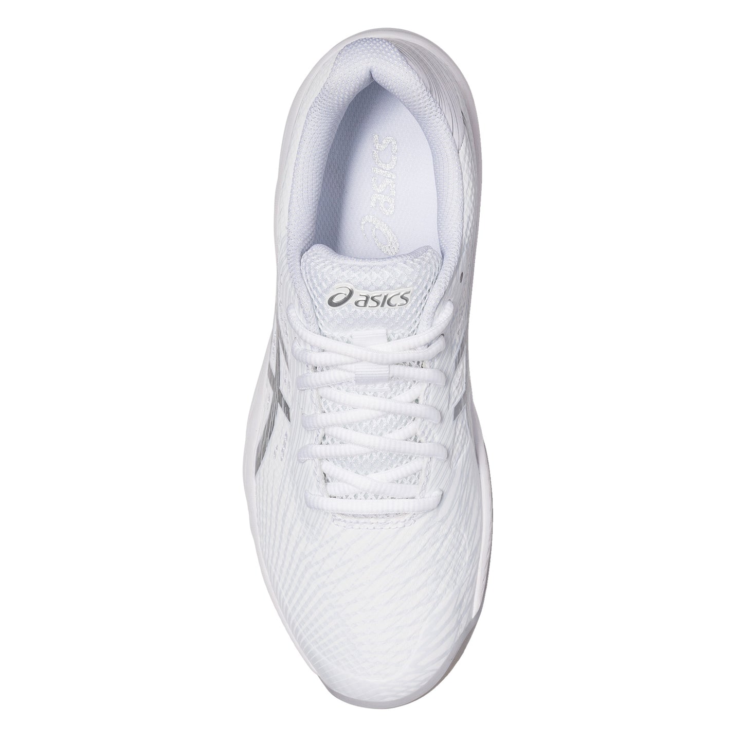 Peltz Shoes Women's ASICS GEL-Game 9 Tennis Shoe WHITE/SILVER 1042A211-100