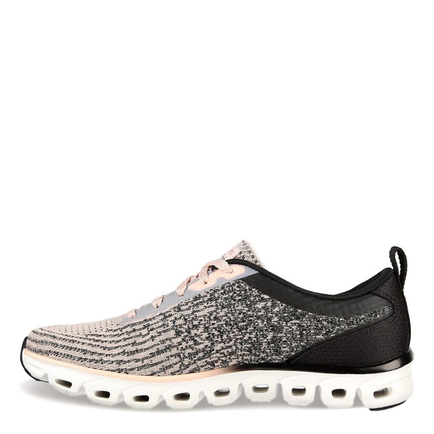 Peltz Shoes Women's Skechers Glide-Step Sport - Head Start Sneaker BLACK PINK 104325-BKLP