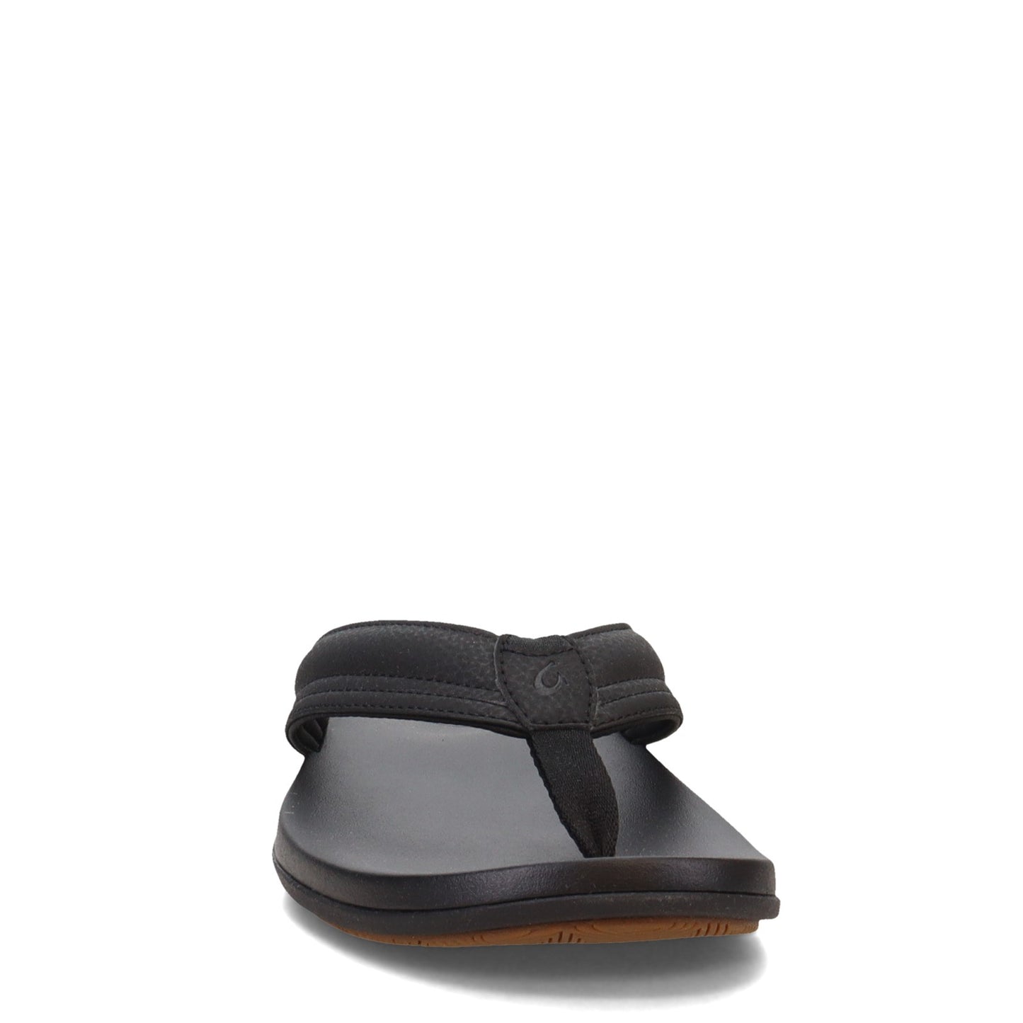 Peltz Shoes Men's OluKai Maha Thong Sandal Black Black 10518-4040