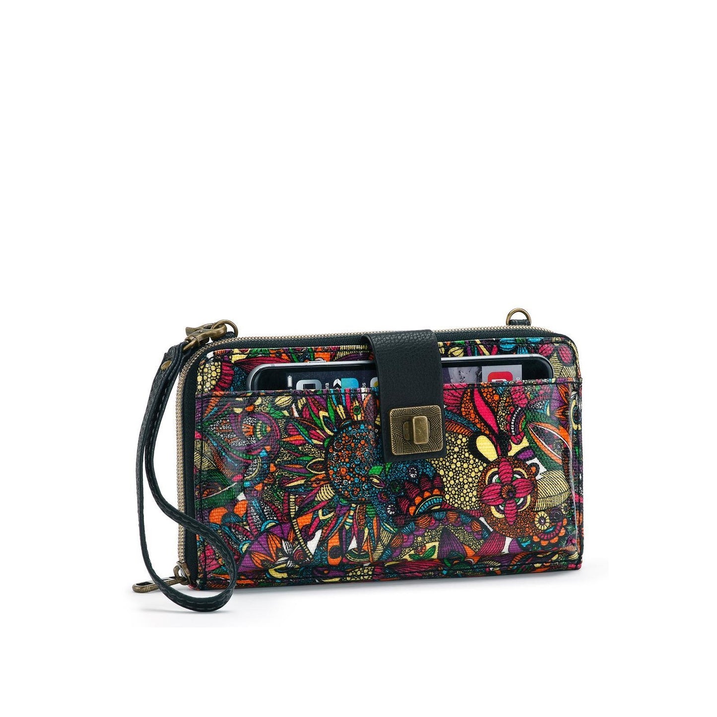 Peltz Shoes Sakroots Large Smartphone Crossbody RAINBOW SPIRIT DESERT 106972-RAIN SD