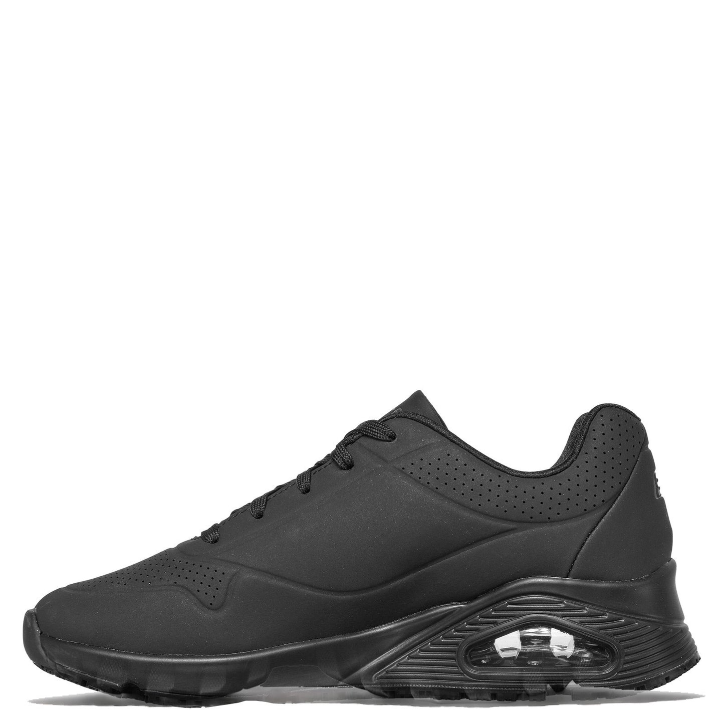 Peltz Shoes Women's Skechers Relaxed Fit: Uno SR Work Shoe - Wide Width BLACK 108021W-BLK