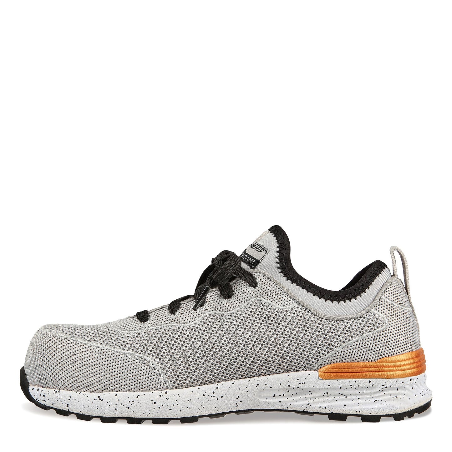 Peltz Shoes Women's Skechers Work Bulklin - Balran Comp Toe Work Shoe - Wide Width Grey/Black 108033W-GYBK