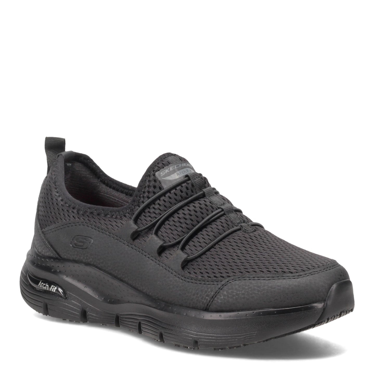 Peltz Shoes Women's Skechers Arch Fit SR - Jitsy Work Shoe BLACK 108063-BLK