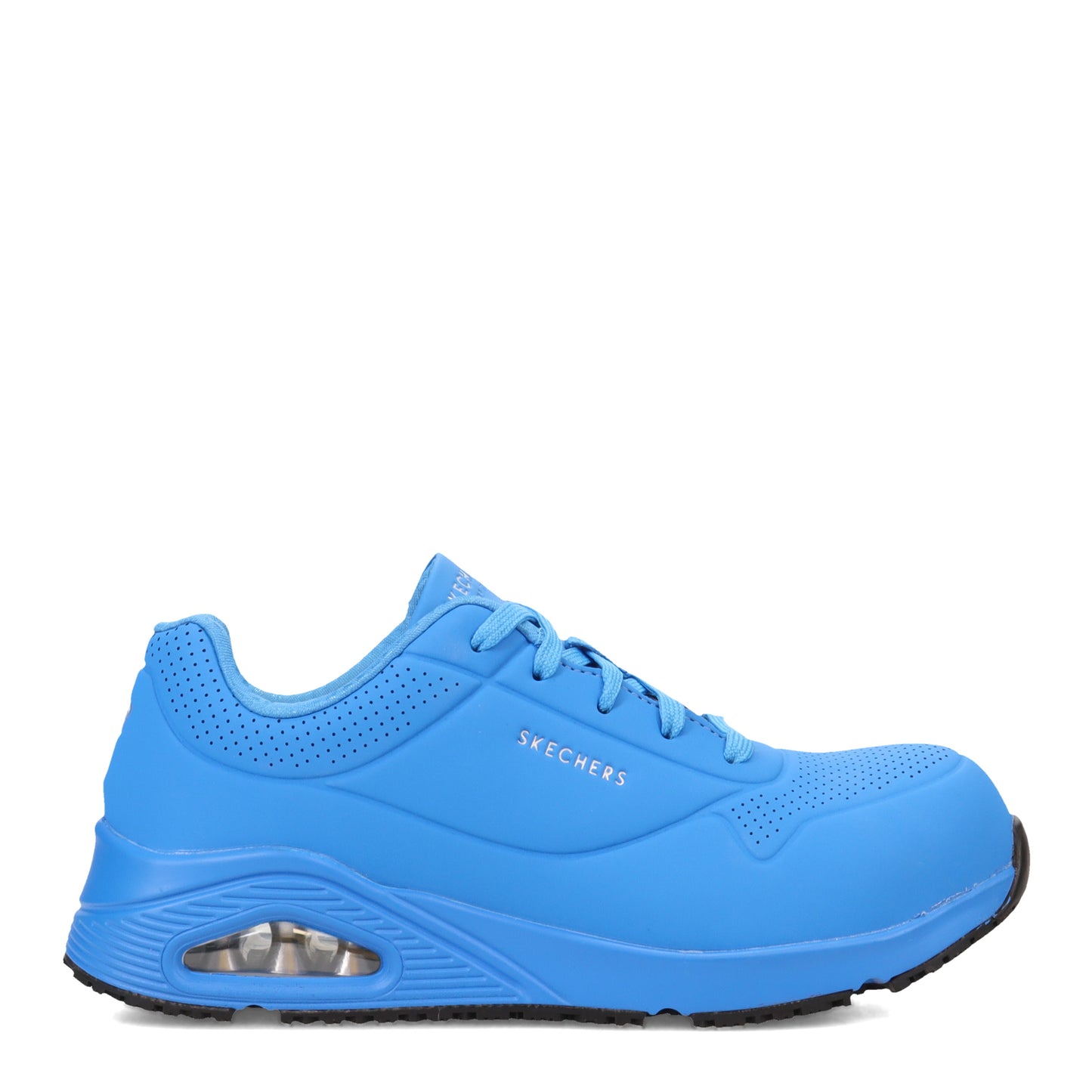 Peltz Shoes Women's Skechers Work: Uno SR - Deloney Work Shoe Blue 108101-BLU
