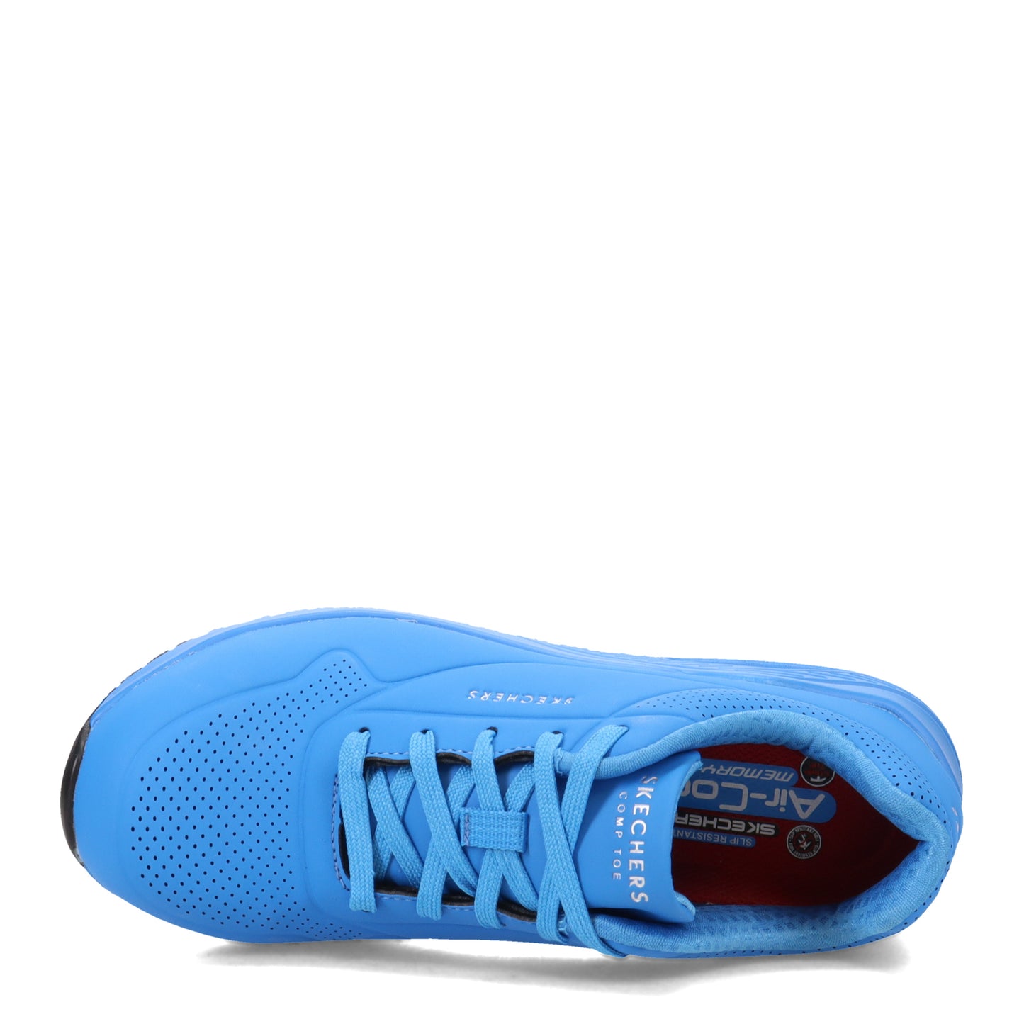 Peltz Shoes Women's Skechers Work: Uno SR - Deloney Work Shoe Blue 108101-BLU