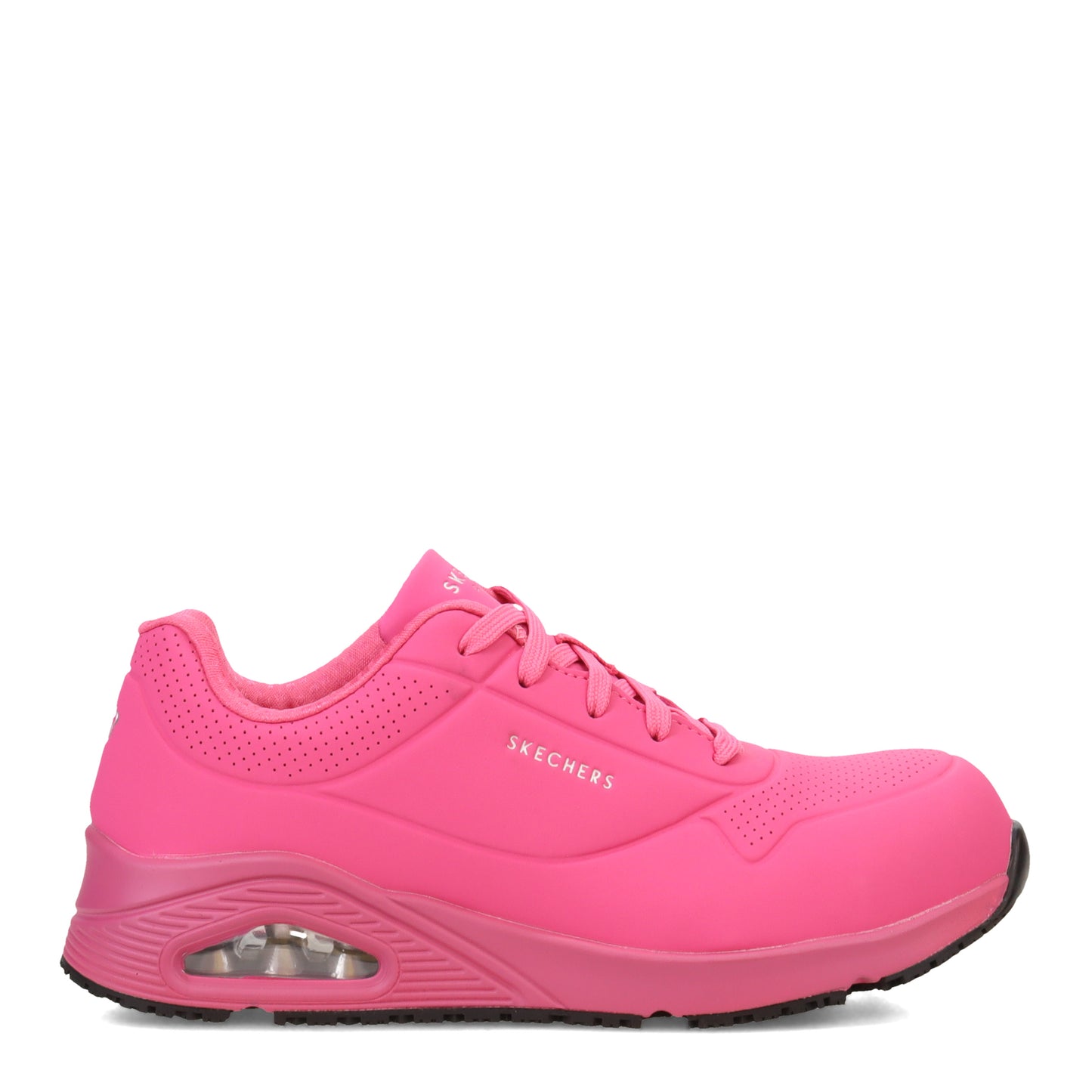 Peltz Shoes Women's Skechers Work: Uno SR - Deloney Work Shoe PINK 108101-PNK
