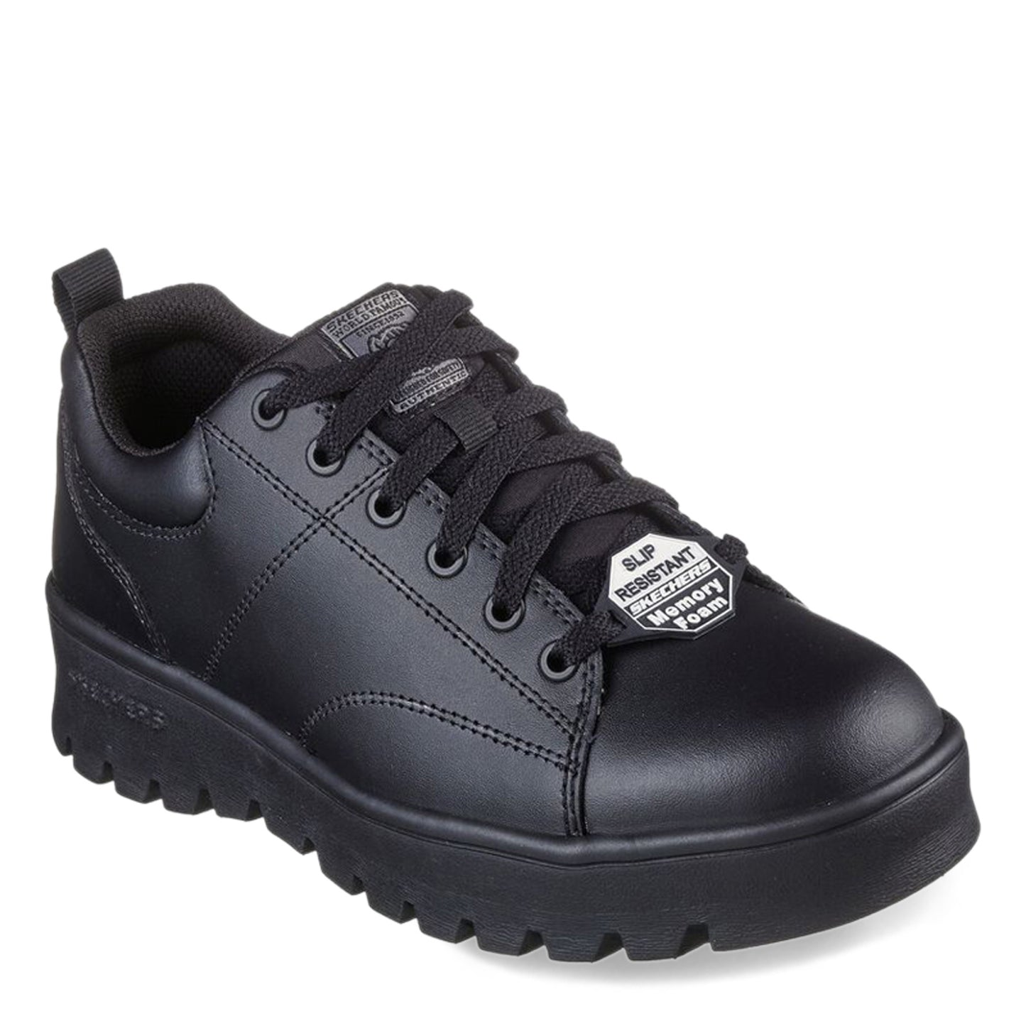 Peltz Shoes Women's Skechers Street Cleat SR Work Shoe BLACK 108113-BLK