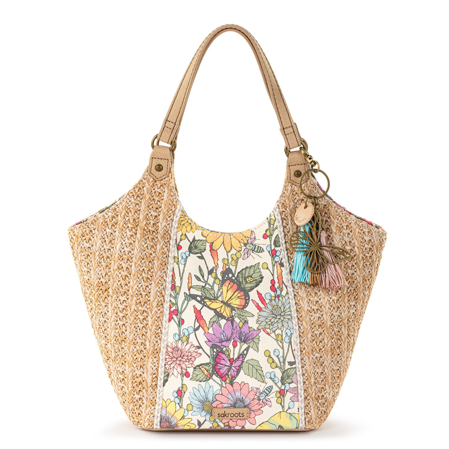Peltz Shoes Women's Sakroots Roma Small Shopper PINKBERRY IN BLOOM 109496-PNKBRY B