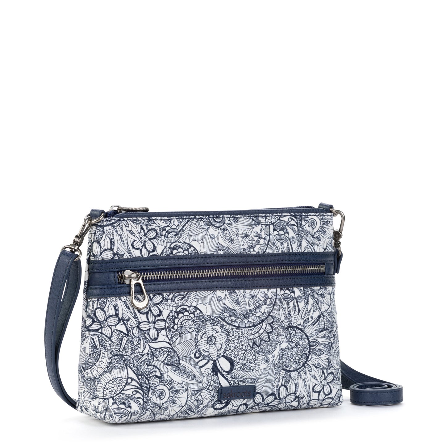 Peltz Shoes Women’s Sakroots Artist Circle Campus Mini Crossbody NAVY SPIRIT DESERT 109517-NAVY SD