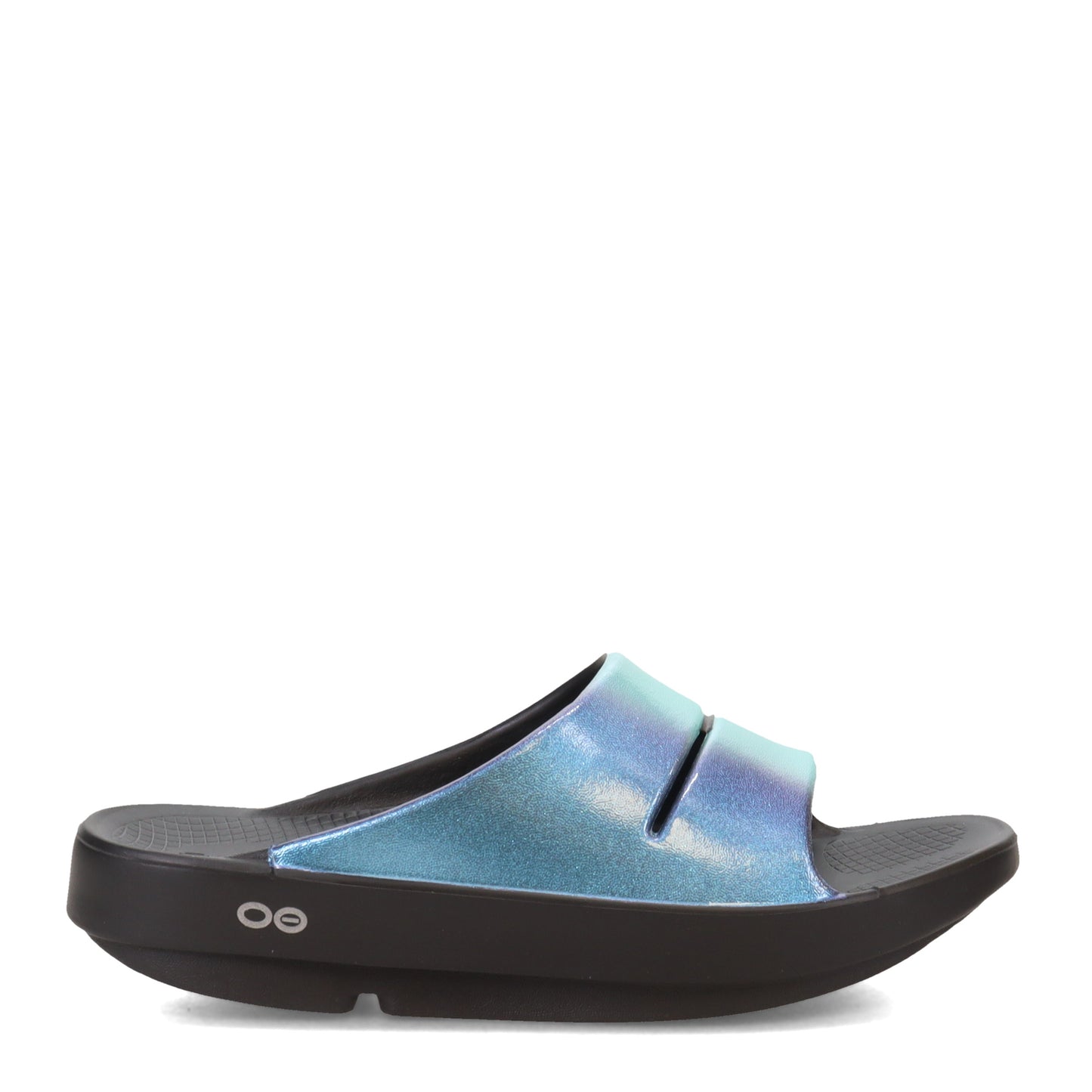 Peltz Shoes Women's Oofos OOahh Luxe Slide Sandal ATLANTIS 1101-ATLANTIS