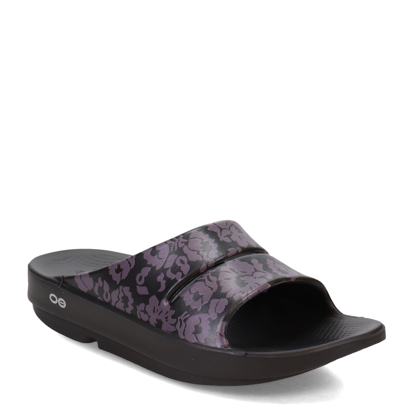 Peltz Shoes Women's Oofos OOahh Luxe Slide Sandal MIDNIGHT 1103-MIDNIGHT