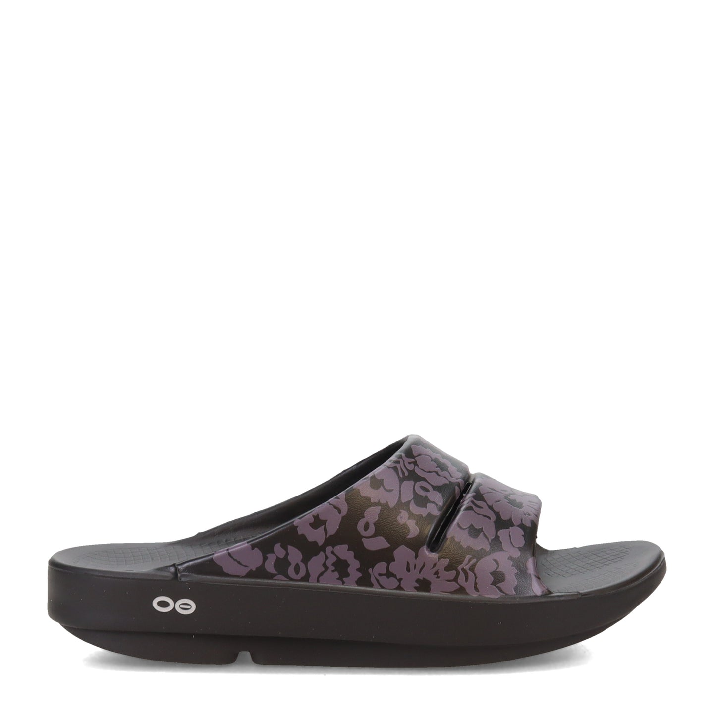 Peltz Shoes Women's Oofos OOahh Luxe Slide Sandal MIDNIGHT 1103-MIDNIGHT