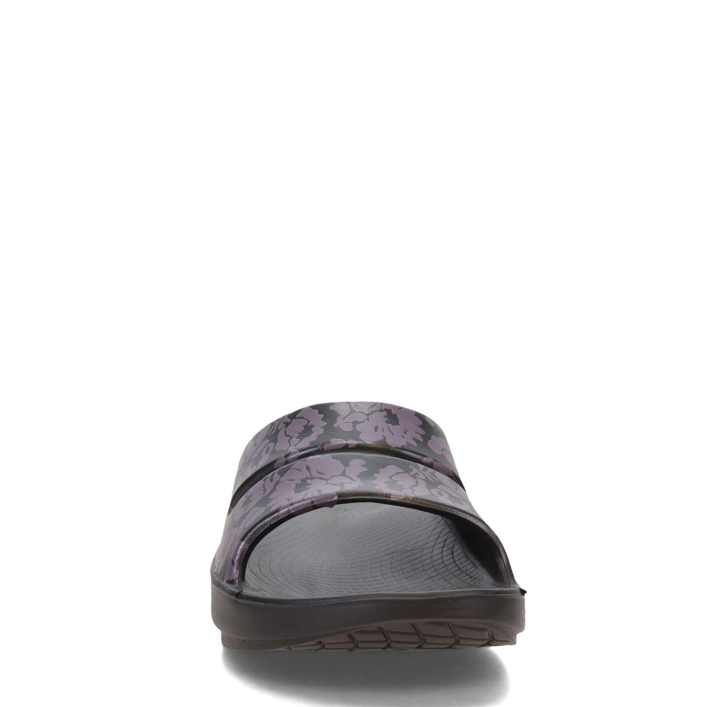 Peltz Shoes Women's Oofos OOahh Luxe Slide Sandal MIDNIGHT 1103-MIDNIGHT