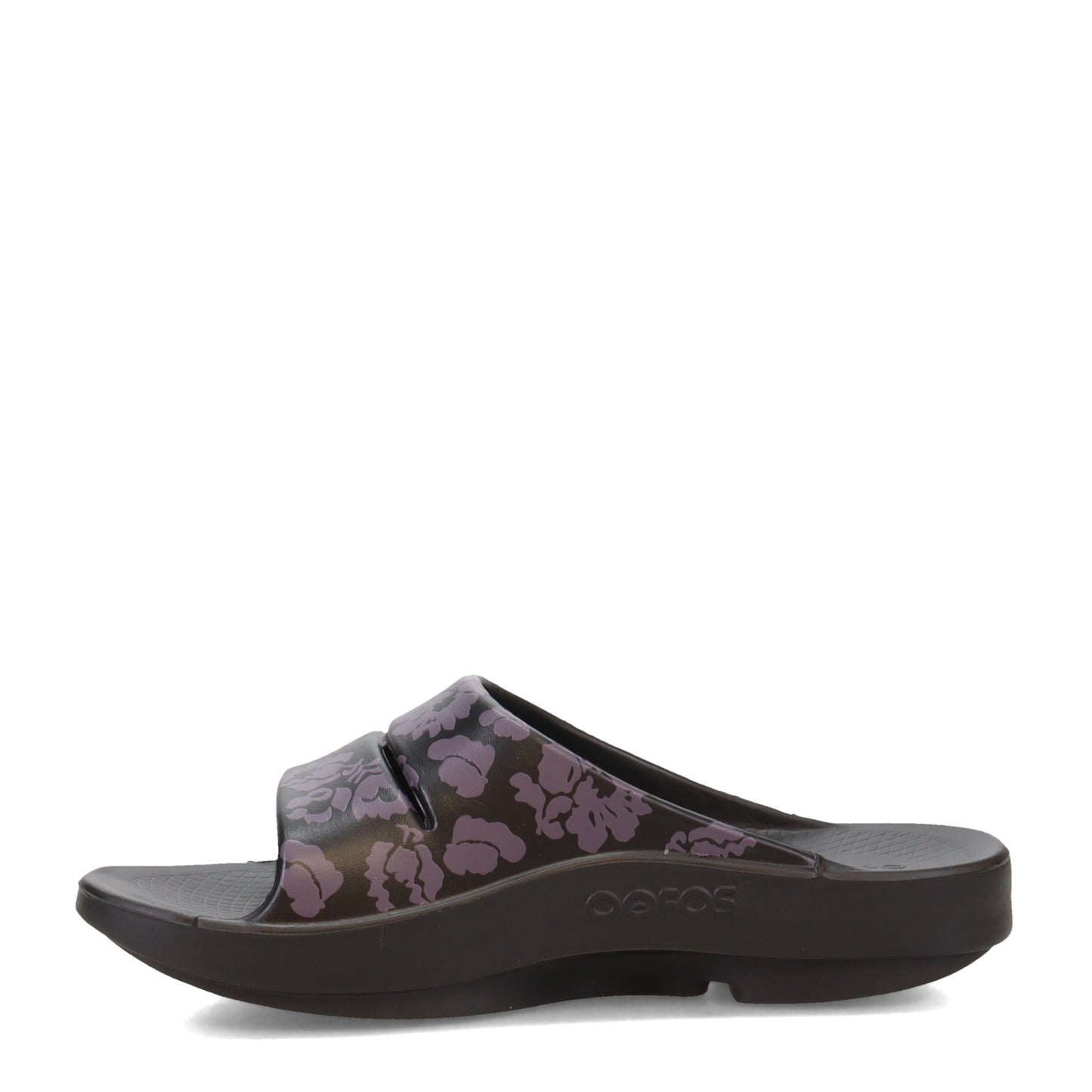 Peltz Shoes Women's Oofos OOahh Luxe Slide Sandal MIDNIGHT 1103-MIDNIGHT