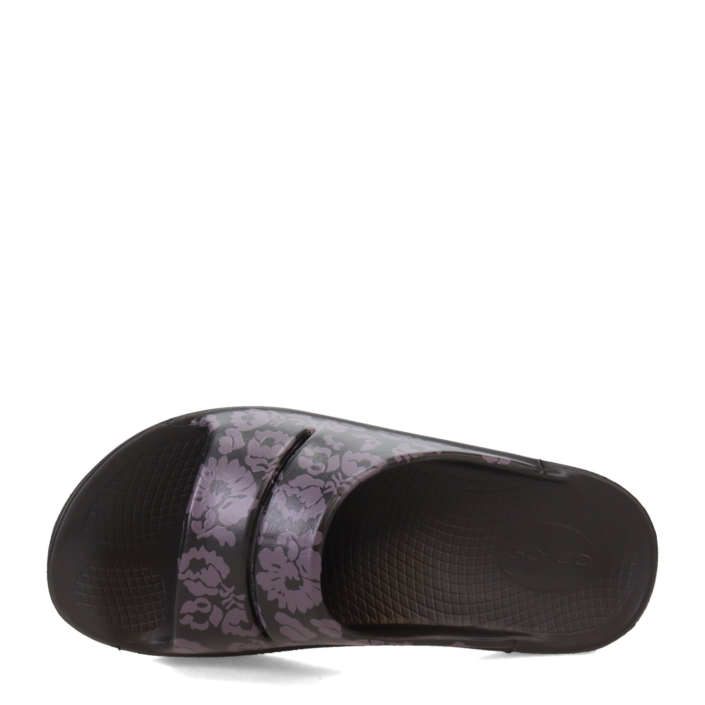 Peltz Shoes Women's Oofos OOahh Luxe Slide Sandal MIDNIGHT 1103-MIDNIGHT