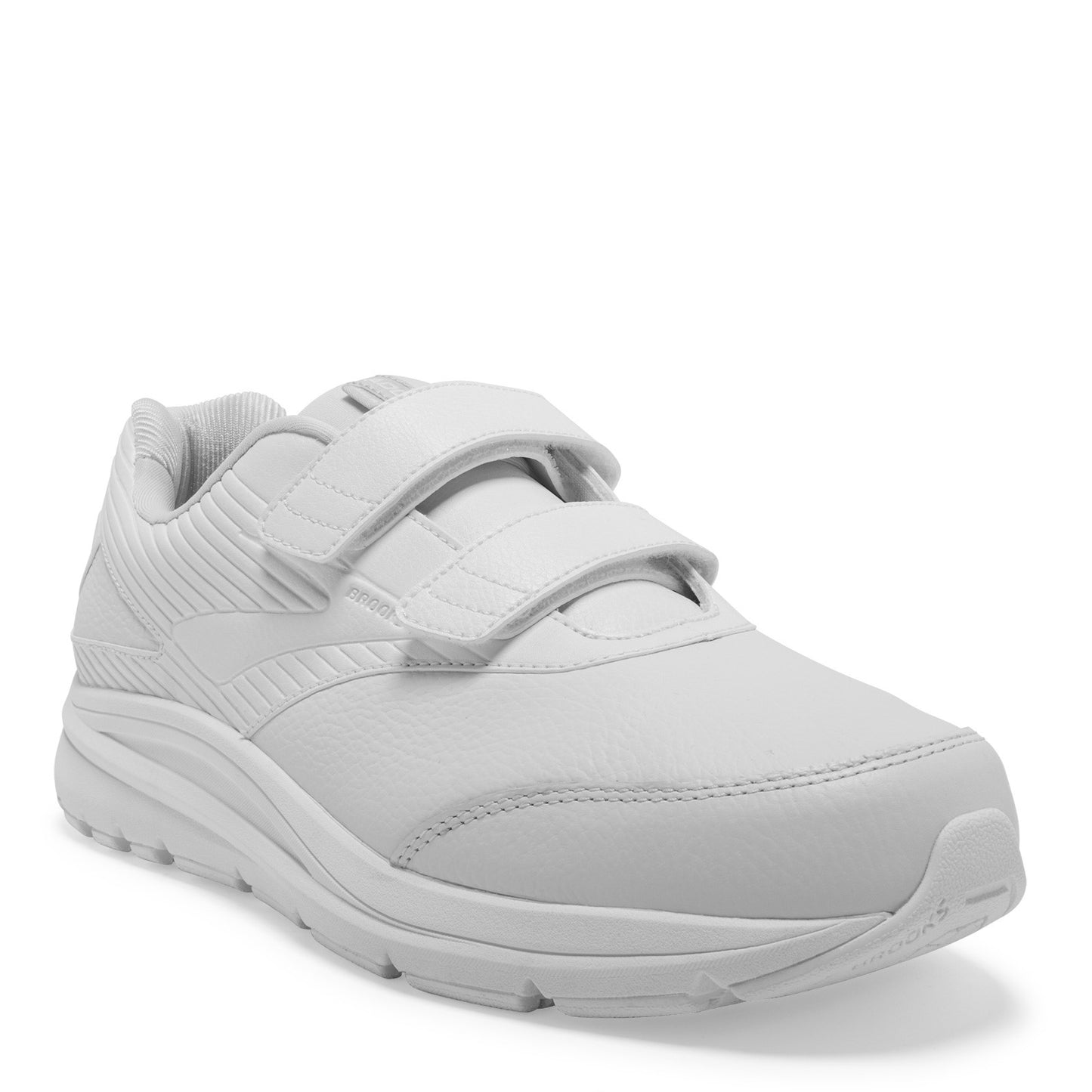 Peltz Shoes Men's Brooks Addiction Walker V-Strap 2 Walking Shoe White 110320 1D 142