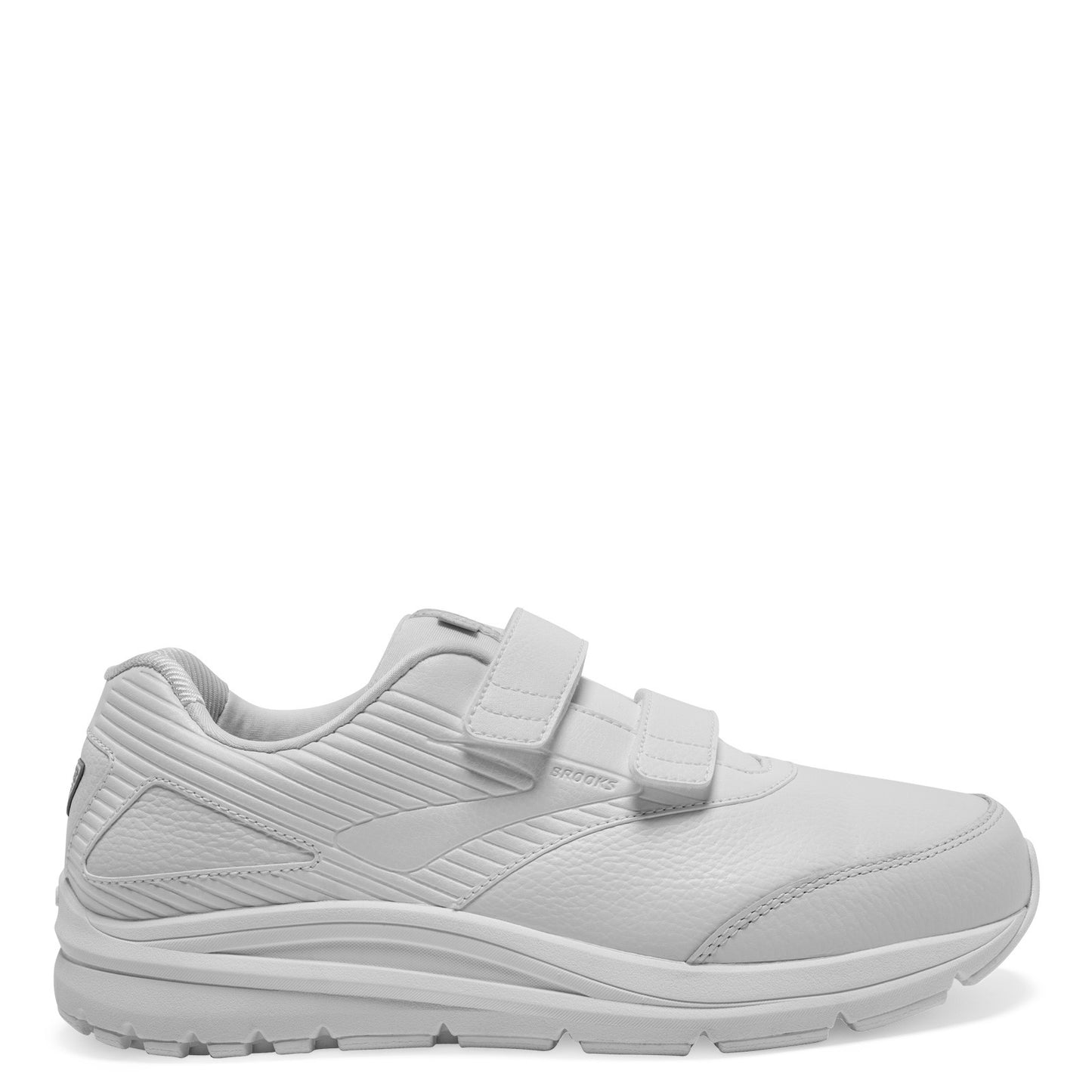 Peltz Shoes Men's Brooks Addiction Walker V-Strap 2 Walking Shoe White 110320 1D 142