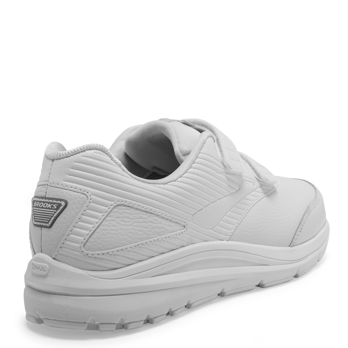 Peltz Shoes Men's Brooks Addiction Walker V-Strap 2 Walking Shoe White 110320 1D 142
