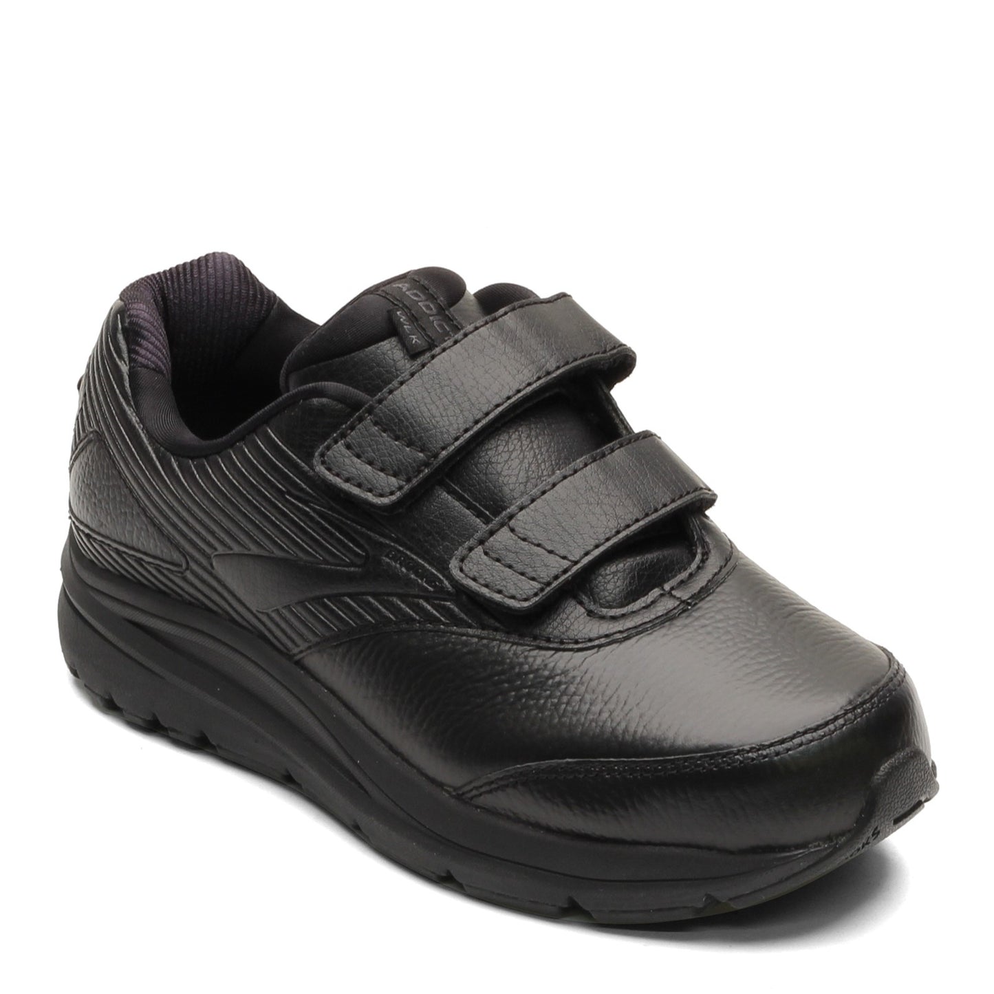 Peltz Shoes Men's Brooks Addiction Walker V-Strap 2 Walking Shoe - Extra Wide Width Black 110320 4E 072