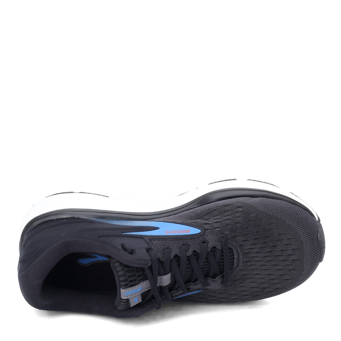 Peltz Shoes Men's Brooks Dyad 11 Running Shoe - Wide Width Black/Ebony/Blue 110323 2E 064
