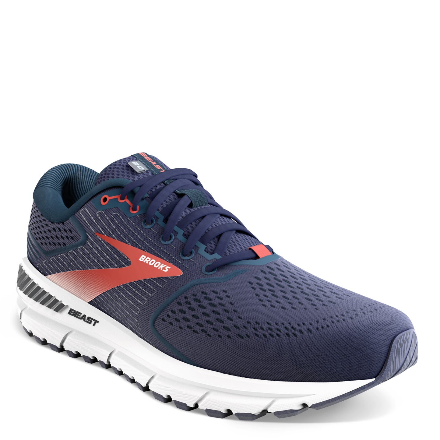 Peltz Shoes Men's Brooks Beast 20 Running Shoe Peacoat/Midnight/Red 110327 1D 480